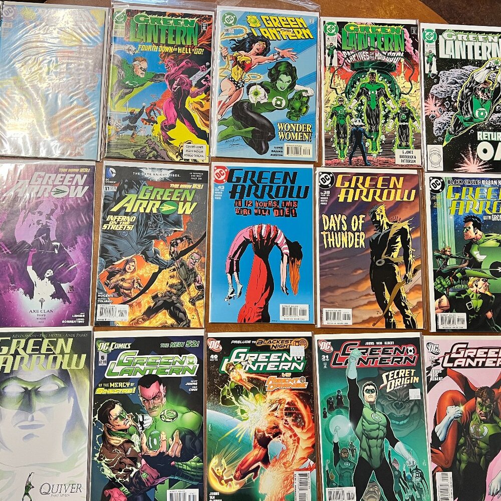 Lot of 15 Dc Comics - Green Arrow, Green‎ Lantern